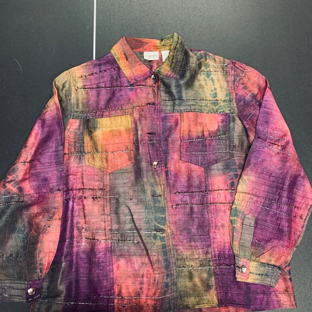 Chico’s silk shirt/jacket